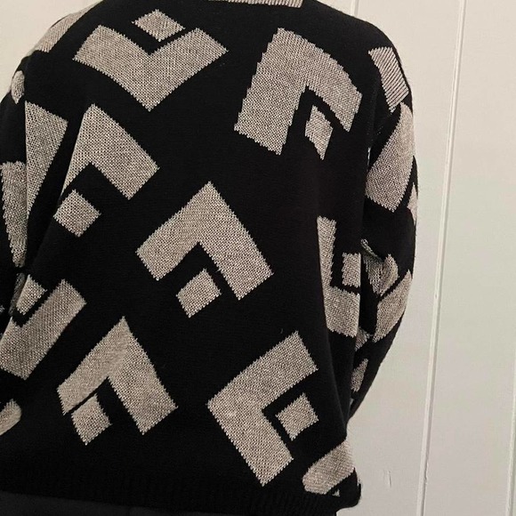 Vintage black and tan abstract - Picture 4 of 4